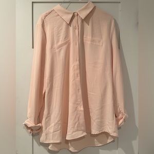 Light pink Alex Marie XL button down long sleeve top